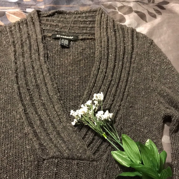 52Weekends Grey/Green Texture Sweater - Picture 2 of 4